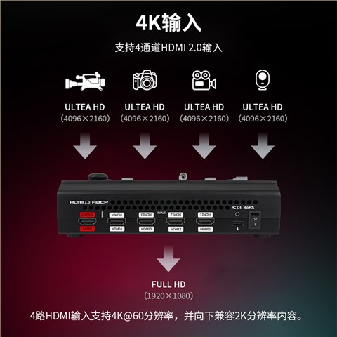 TCHD-Mini Max直播推流切换台